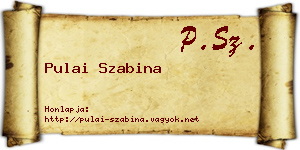 Pulai Szabina névjegykártya